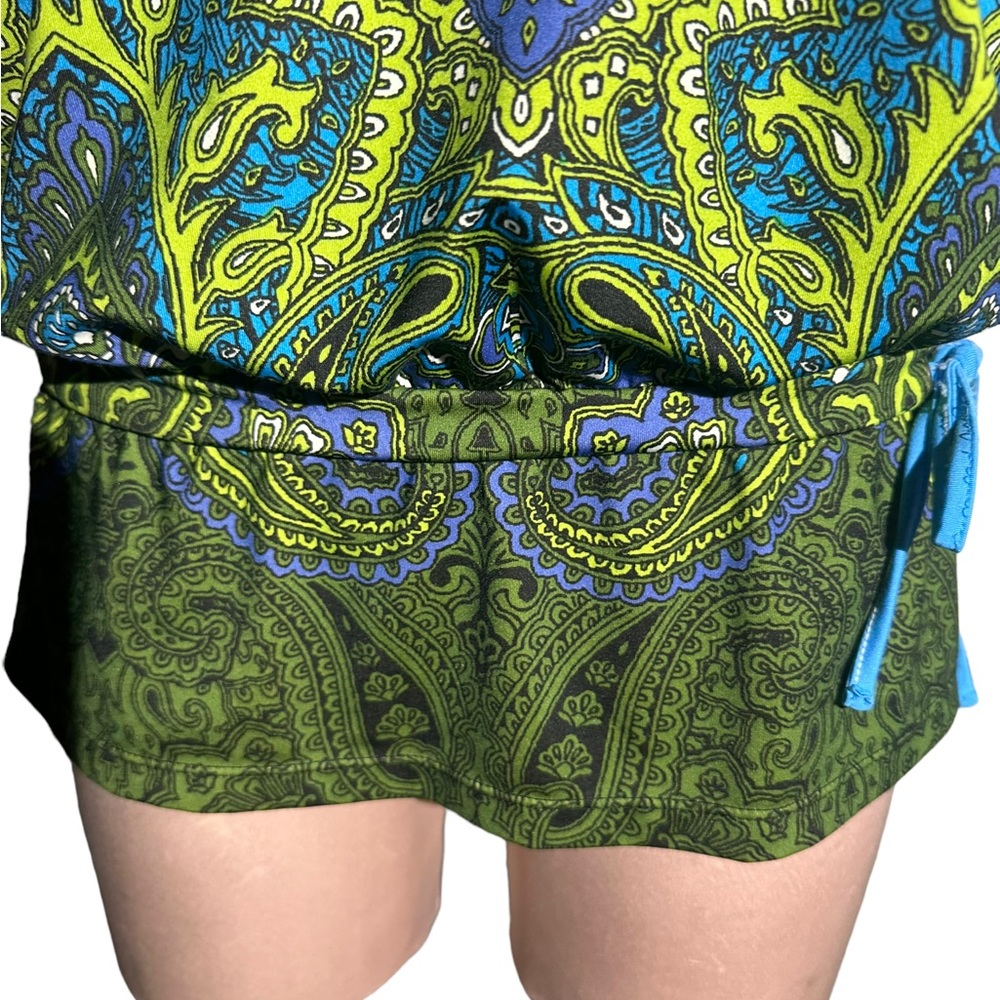 Athleta top paisley print in blue tones. Size S - Picture 3 of 11